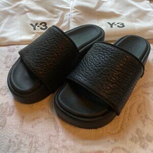 Adidas Y-3 Slide Yohji Yamamoto Platform Leather Slides MEN size 5